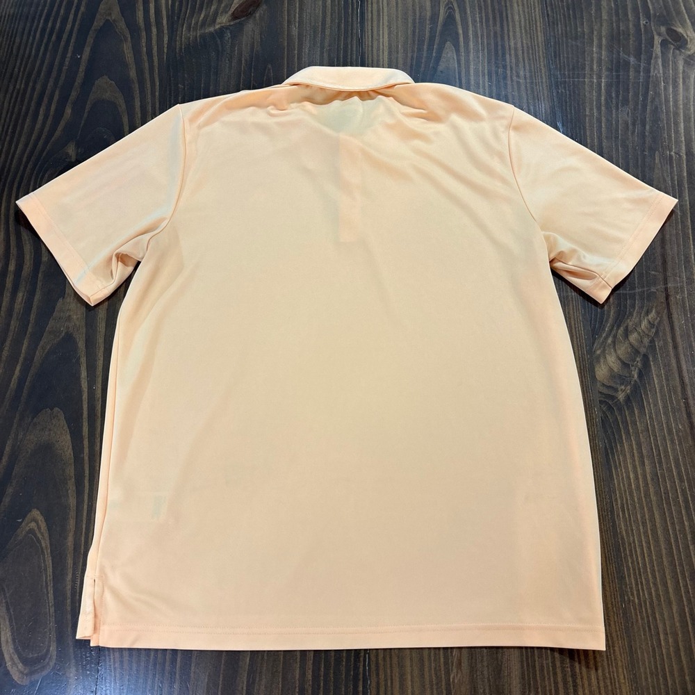 Adidas Golf Polo Shirt Mens XL Orange Short Sleeve 3-Stripe Performance RN88387 - Picture 4 of 9
